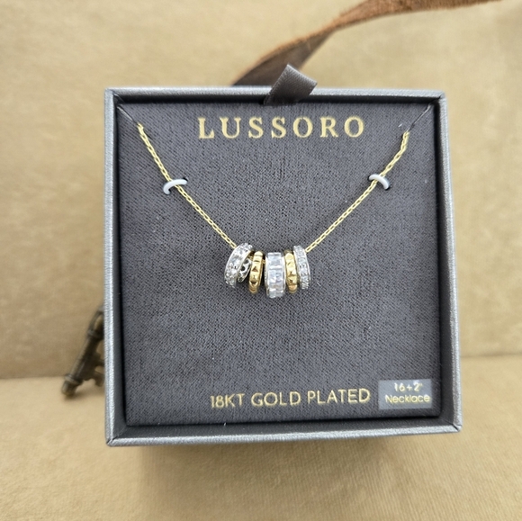 Lussoro 18kt Gold Plated Necklace. Stunning Statement Piece. New. - Picture 2 of 5